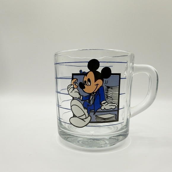 Anchor Hocking Other - Vintage Disney Mickey Mouse Break Time Glass Mug Anchor Hocking USA